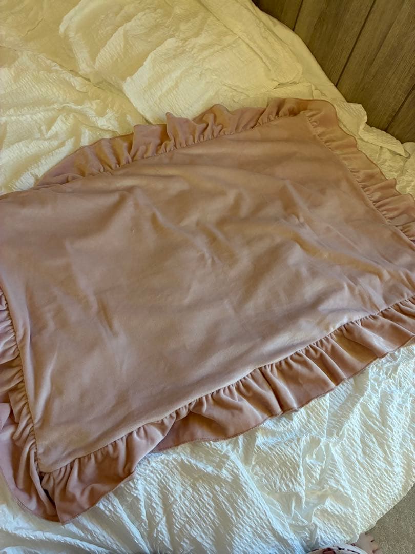 WARMY アルガンオイル加工 フリル 掛け布団カバー シングル +枕カバー