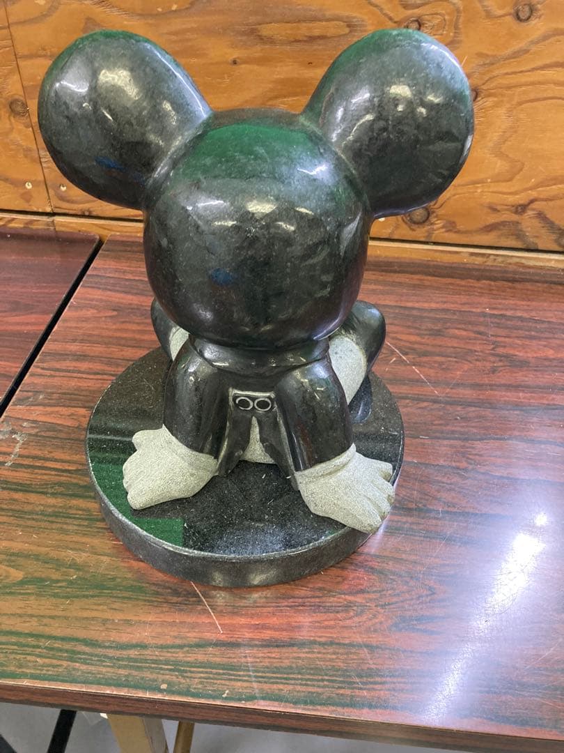 石像　ディズニー　ミッキーマウス　御影石　オブジェ　置物