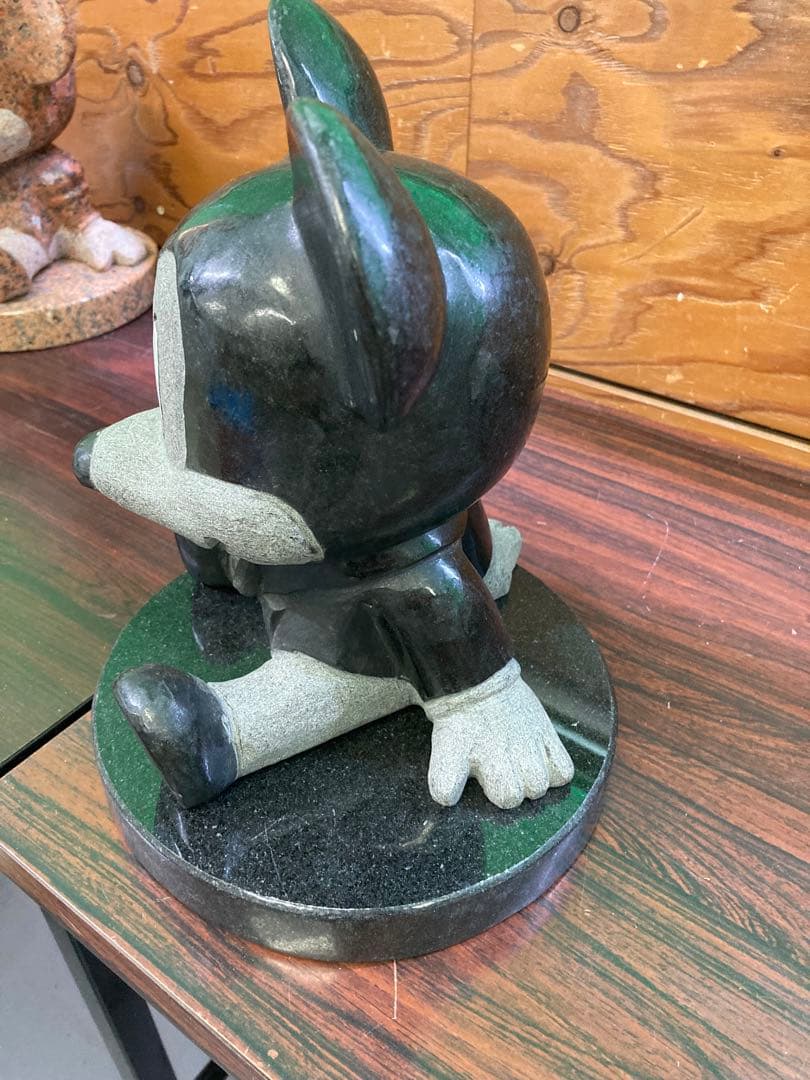 石像　ディズニー　ミッキーマウス　御影石　オブジェ　置物