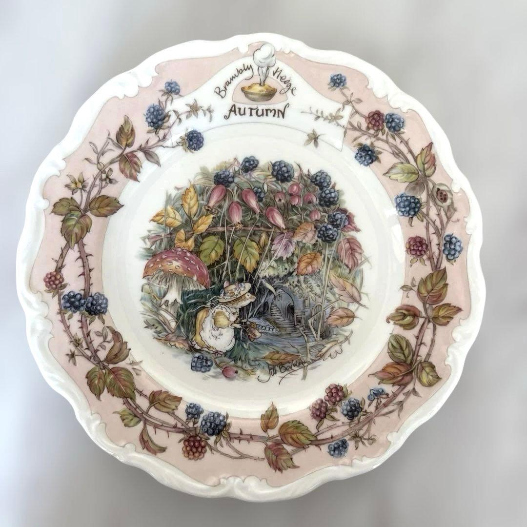 希少 ブランベリーヘッジ 絵皿 オータムとサマー2枚セット 飾り皿