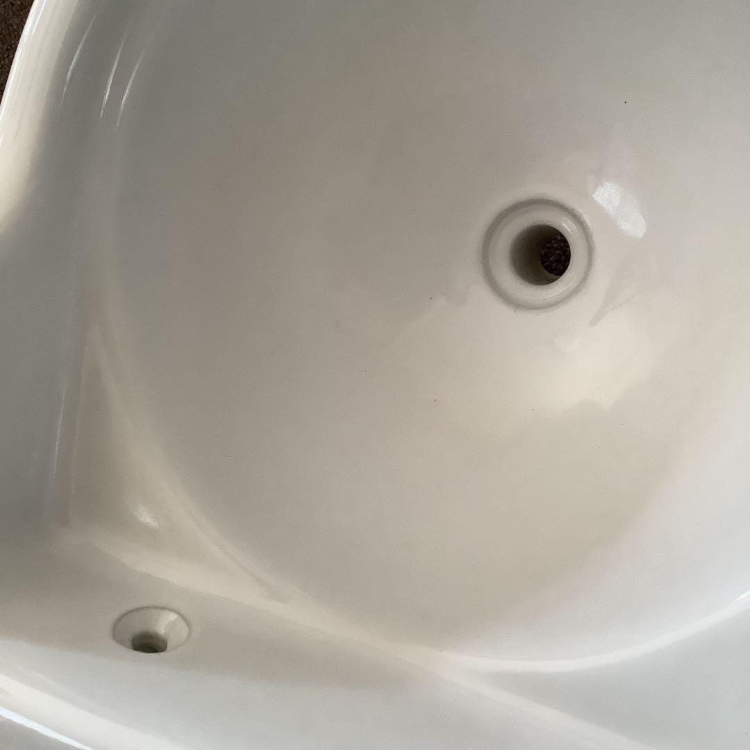 当時もの　昭和のトイレ　洗面　手洗いボウル　丸仲陶器