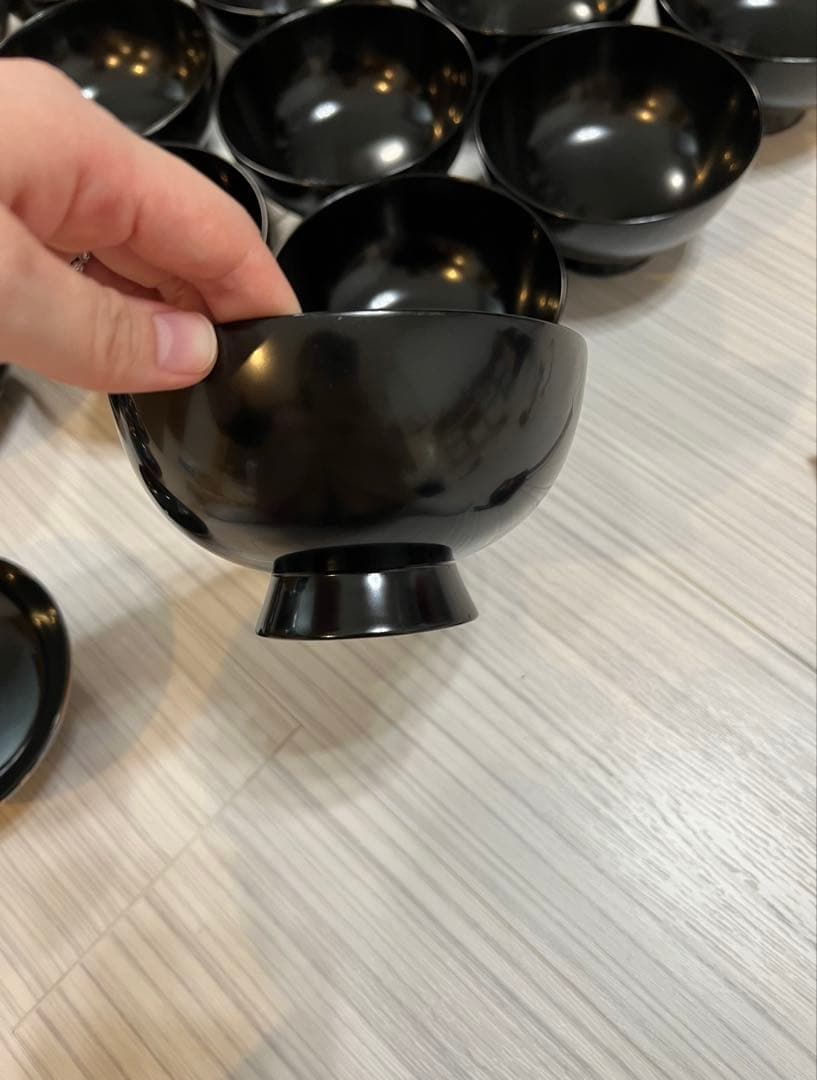 輪島塗　吸物椀　蒔絵御所車　十客揃　桐箱入