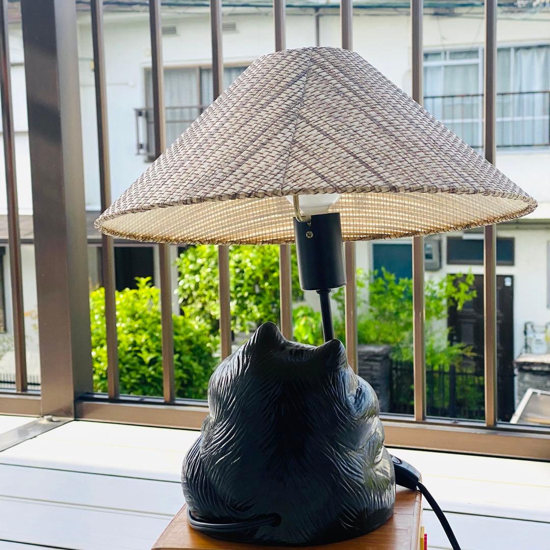 さ*き様 昭和レトロ 希少 松下電工 信楽焼たぬきランプ 縁起物 商売繁盛 ヴィ