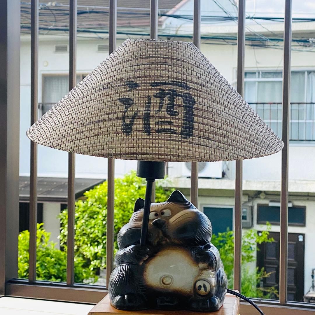 さ*き様 昭和レトロ 希少 松下電工 信楽焼たぬきランプ 縁起物 商売繁盛 ヴィ