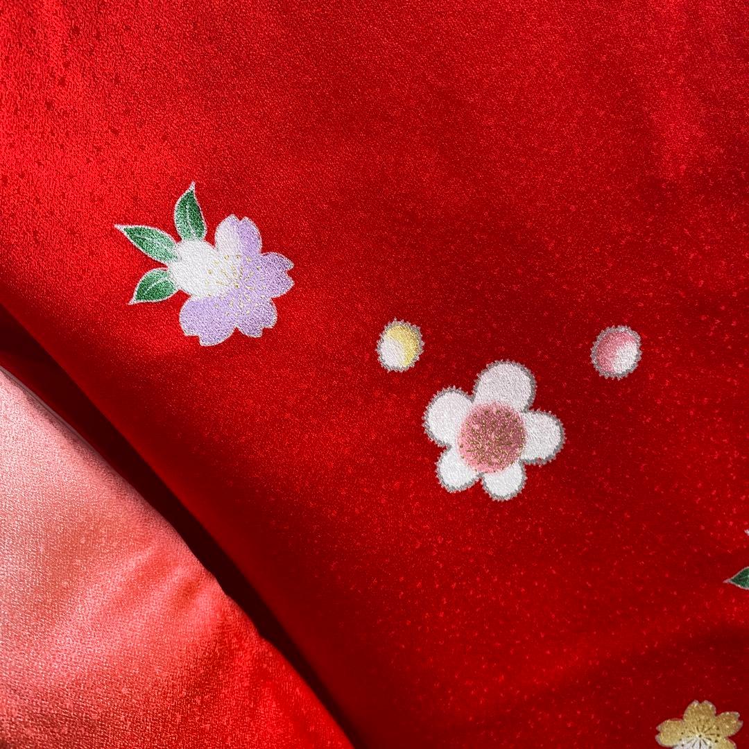 土日値下げ！七五三　3歳　正絹　花柄 着物　草履　セット