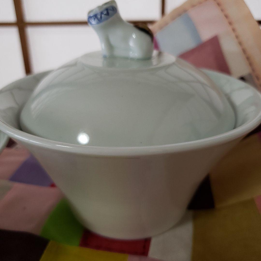 韓国　食器　白磁　虎　蓋付き　椀　スープ　器