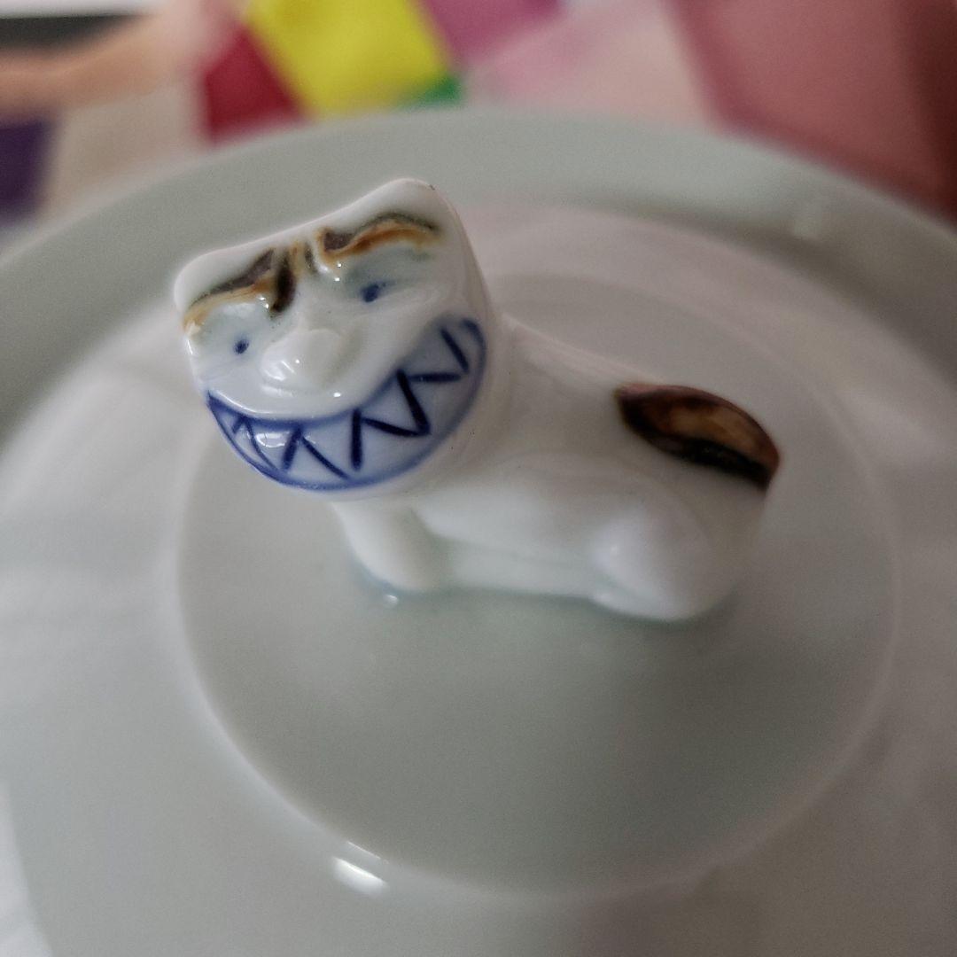 韓国　食器　白磁　虎　蓋付き　椀　スープ　器