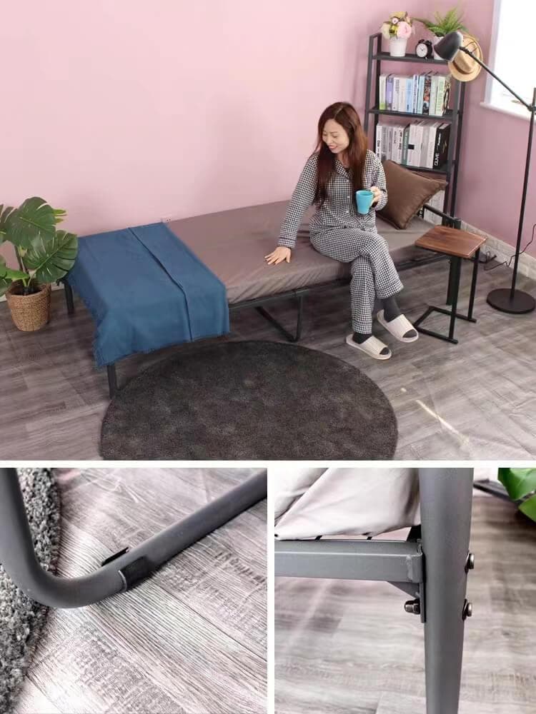 新品、未使用 在庫一掃　ブラック シングルベッドフレーム 2口コンセント付き