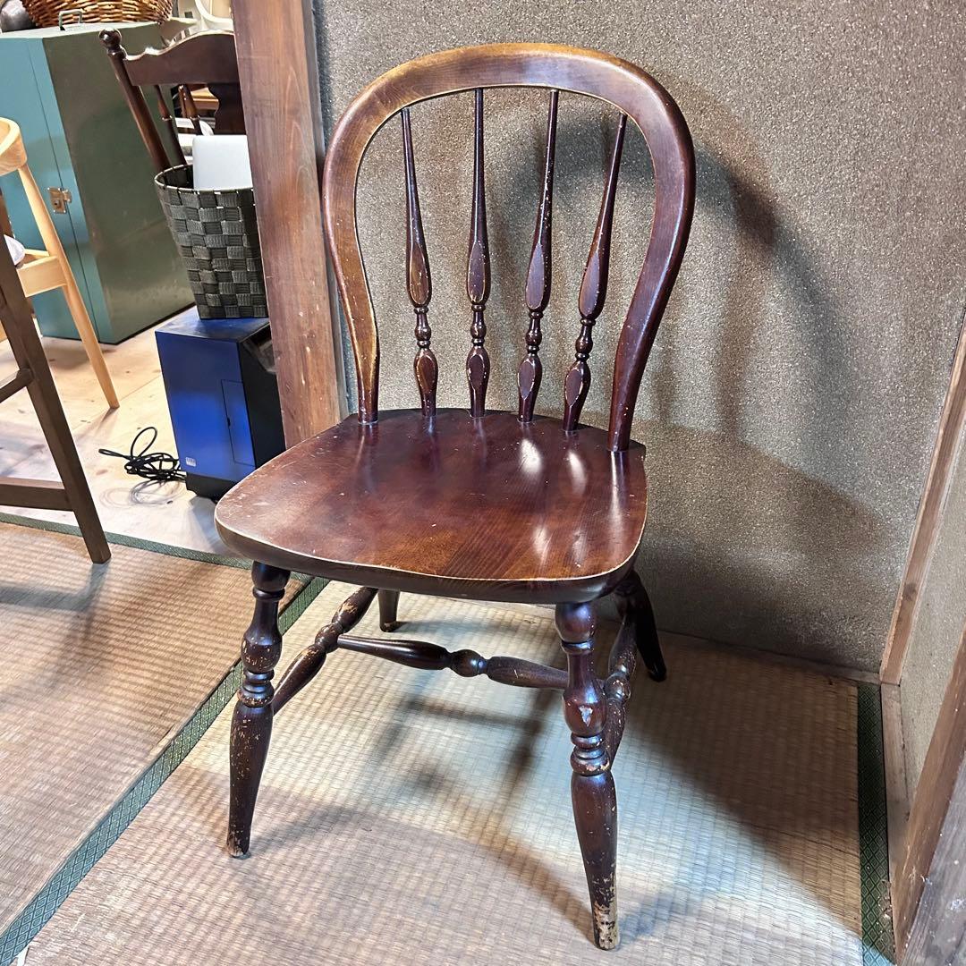 アンティーク調 ウィンザーチェア 木製 ダイニングチェア