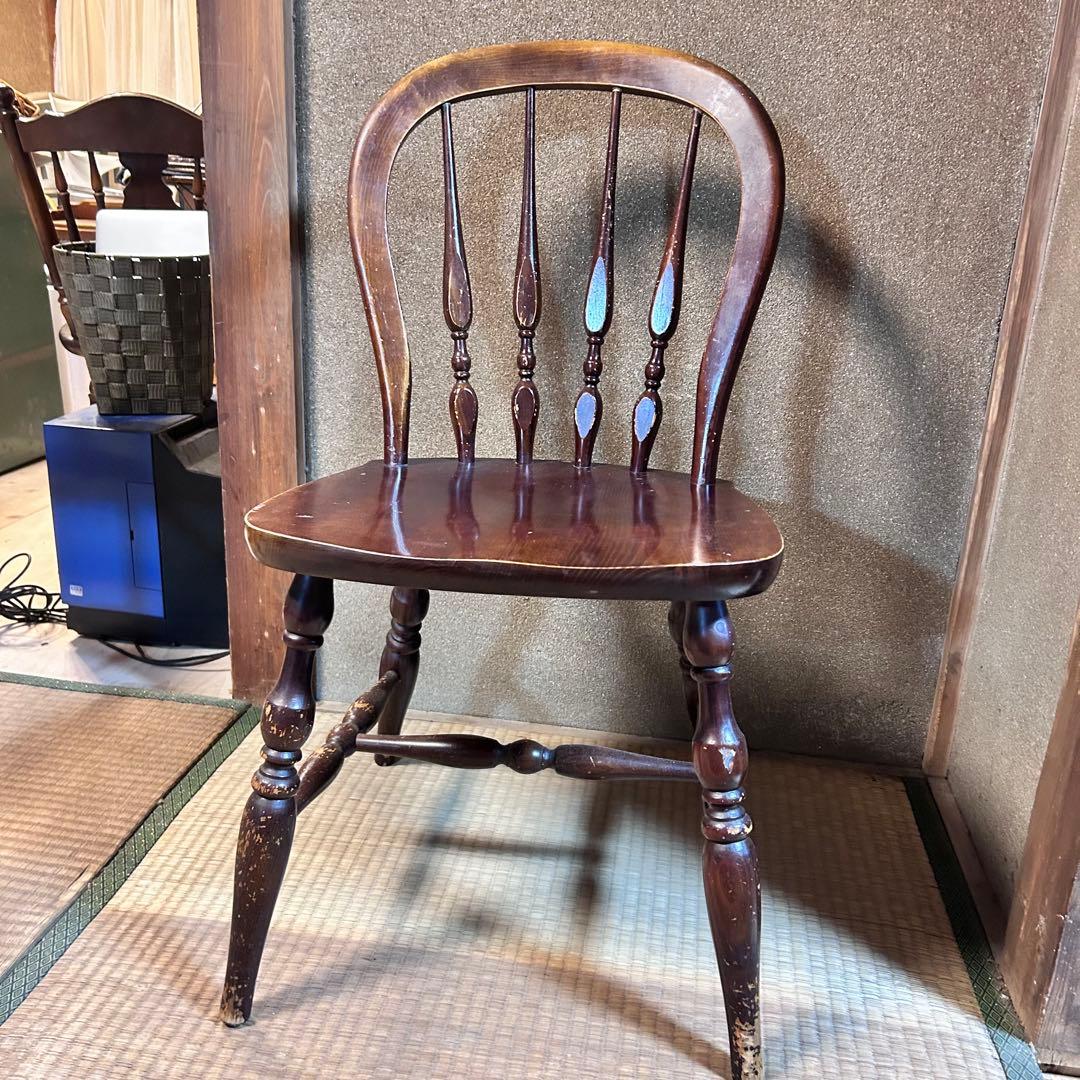 アンティーク調 ウィンザーチェア 木製 ダイニングチェア