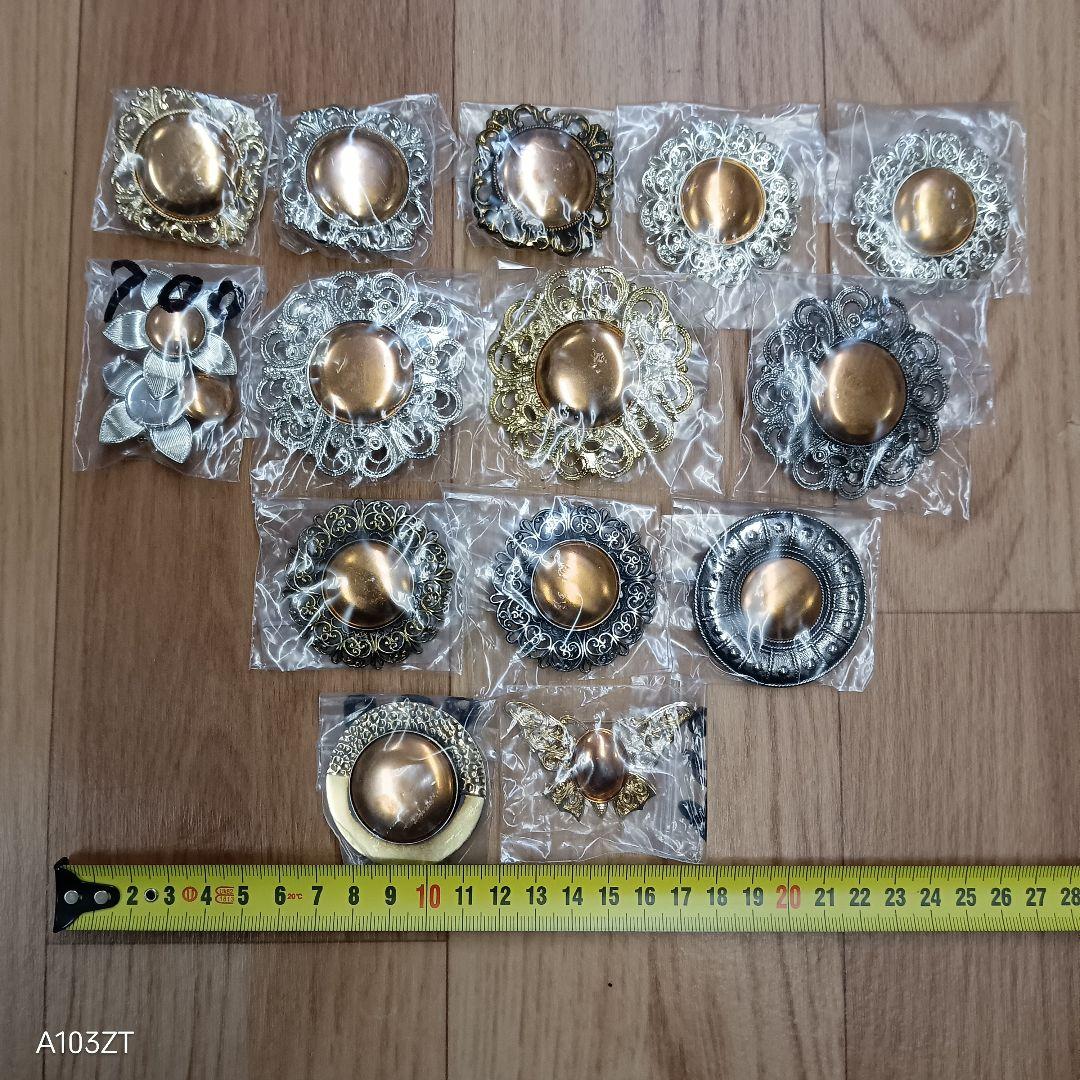 未使用品 七宝焼 材料 ブローチ 220個 まとめて 約 3.1kg