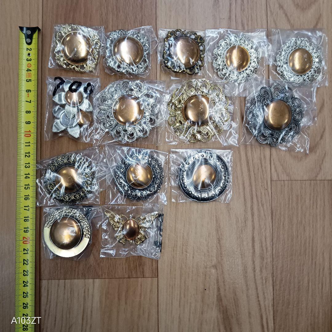 未使用品 七宝焼 材料 ブローチ 220個 まとめて 約 3.1kg