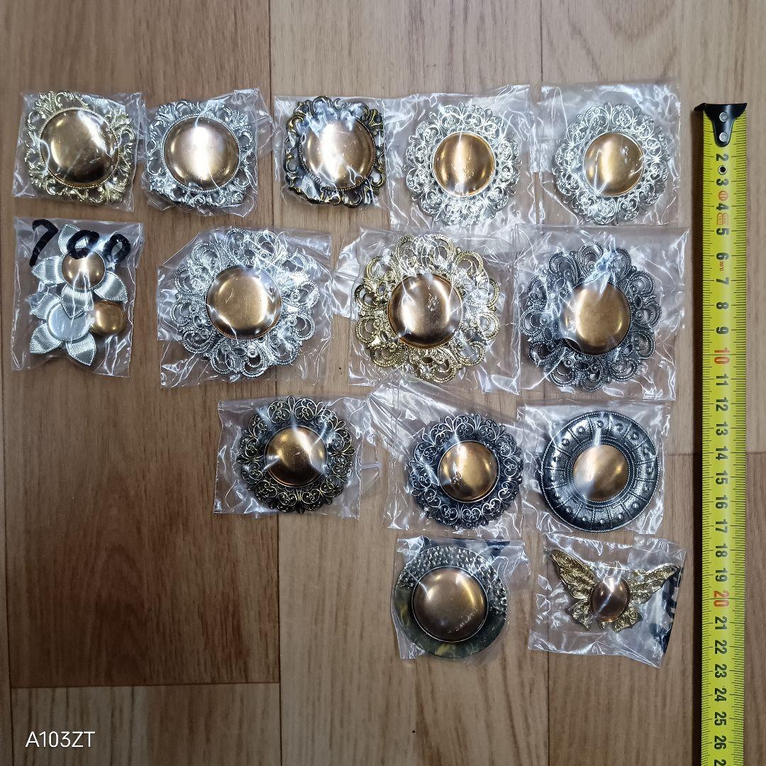 未使用品 七宝焼 材料 ブローチ 220個 まとめて 約 3.1kg