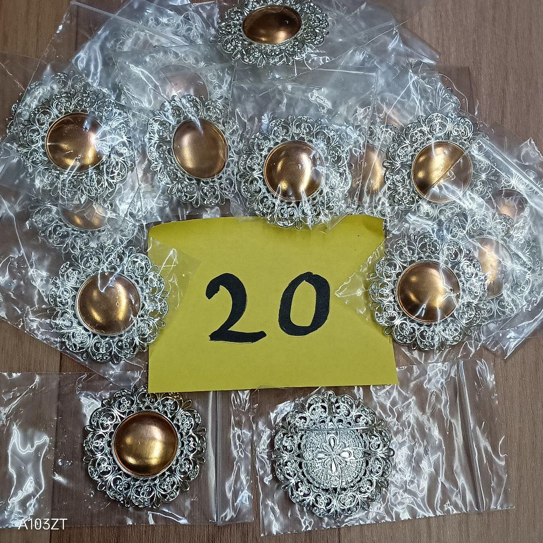 未使用品 七宝焼 材料 ブローチ 220個 まとめて 約 3.1kg