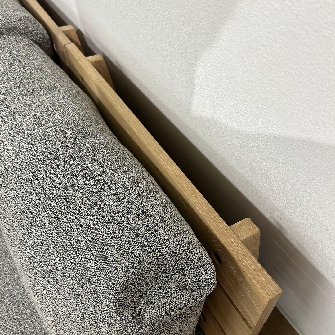 展示品☆シェーズロングソファ カバーリング カウチ ローソファ モダン L字