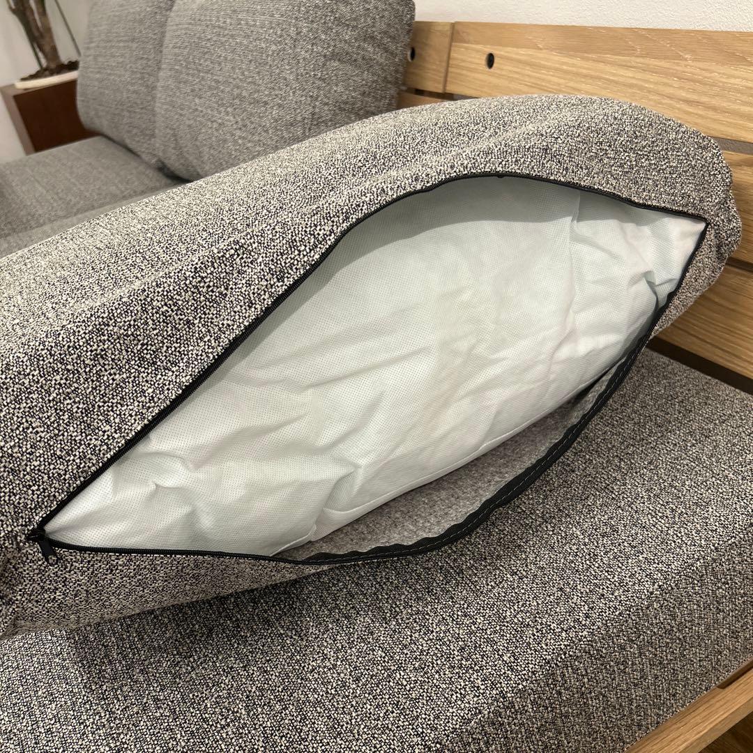 展示品☆シェーズロングソファ カバーリング カウチ ローソファ モダン L字