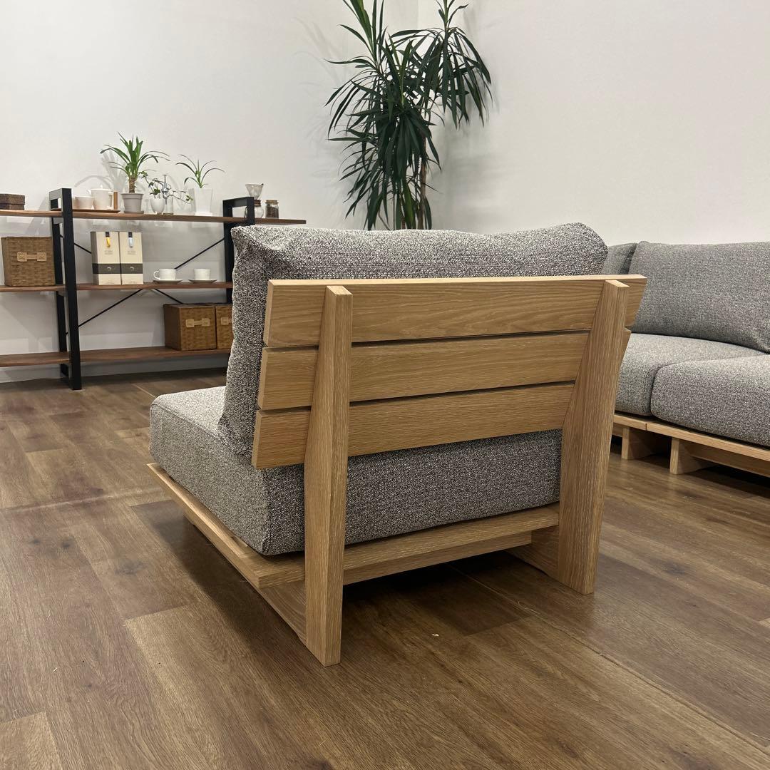 展示品☆シェーズロングソファ カバーリング カウチ ローソファ モダン L字