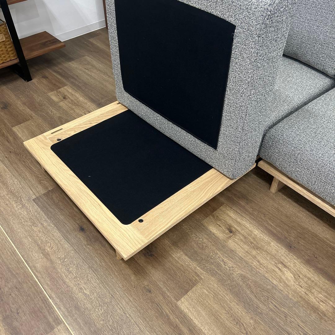 展示品☆シェーズロングソファ カバーリング カウチ ローソファ モダン L字