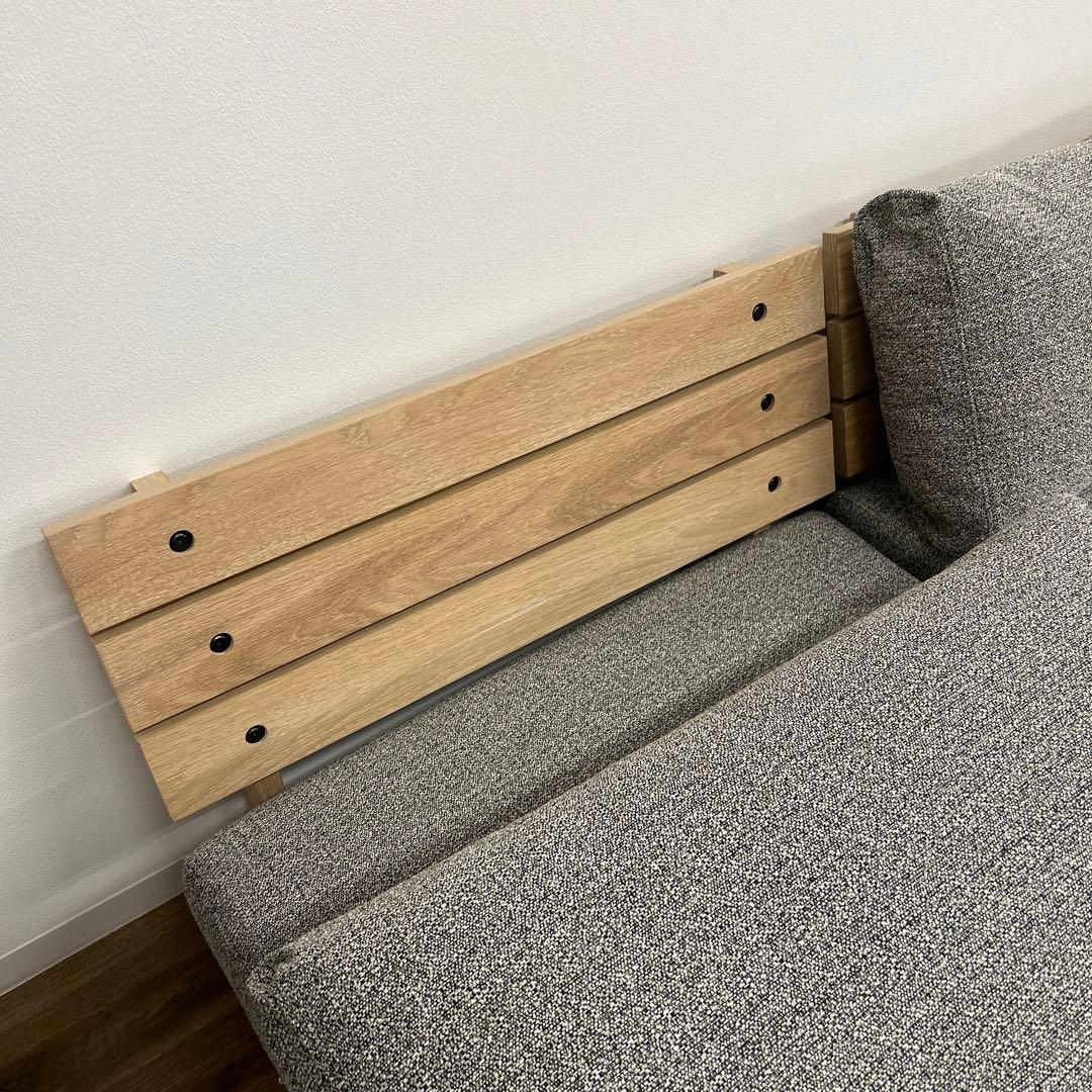 展示品☆シェーズロングソファ カバーリング カウチ ローソファ モダン L字