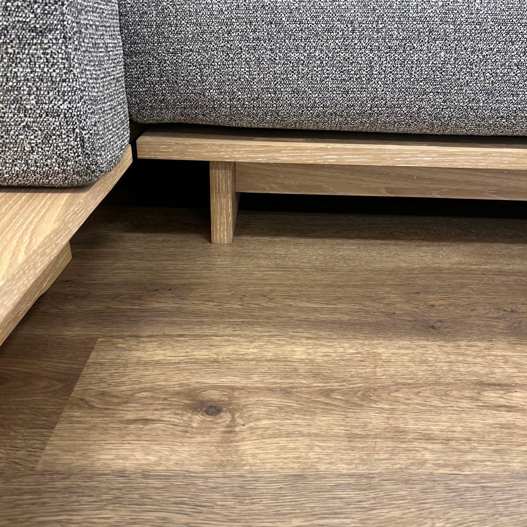 展示品☆シェーズロングソファ カバーリング カウチ ローソファ モダン L字