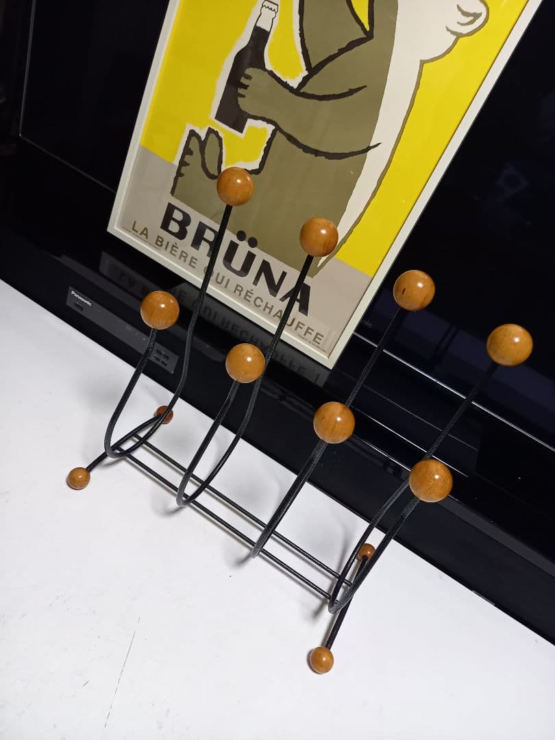 1970's　北欧　ミッドセンチュリー　モダン　ウッドボール　マガジンラック