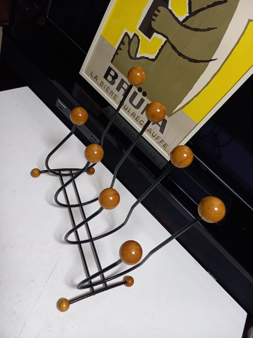 1970's　北欧　ミッドセンチュリー　モダン　ウッドボール　マガジンラック