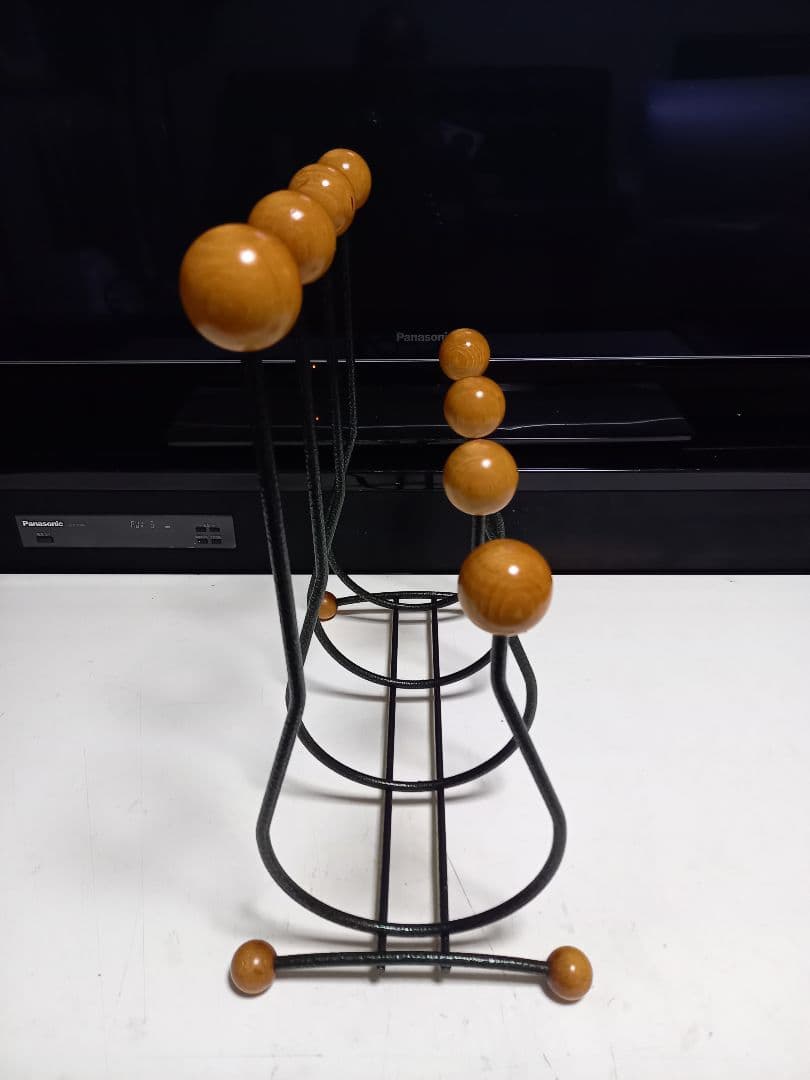 1970's　北欧　ミッドセンチュリー　モダン　ウッドボール　マガジンラック