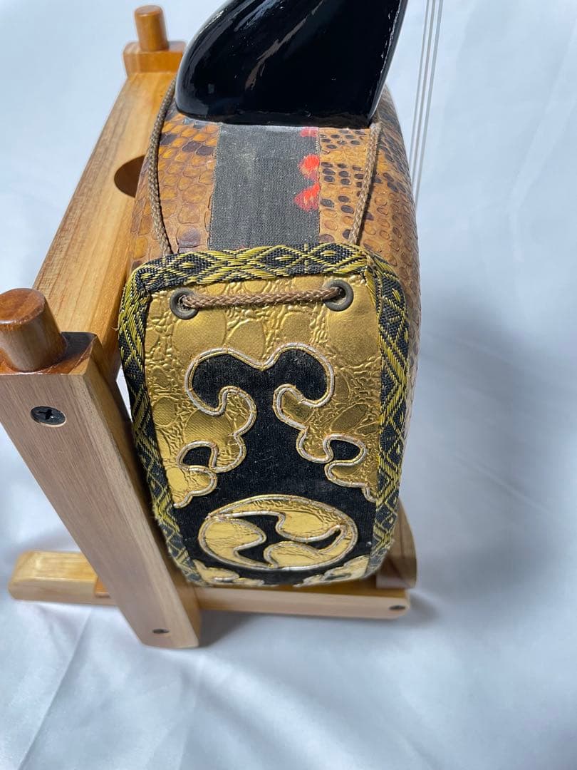 沖縄三線 蛇皮 強化張り・二重張り