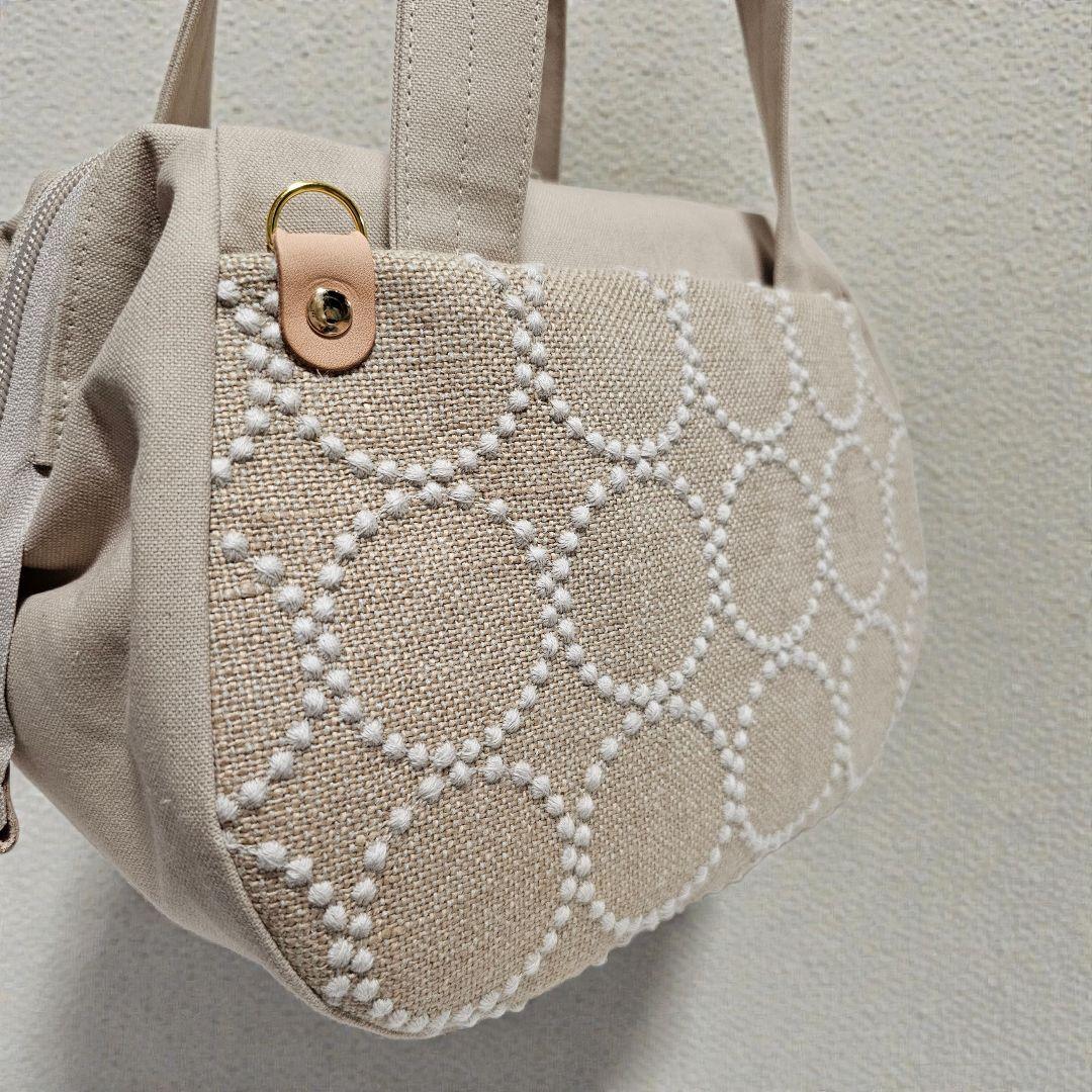 t.ぽってりボストンL 希少タンバリン ベージュ ミナペルホネン