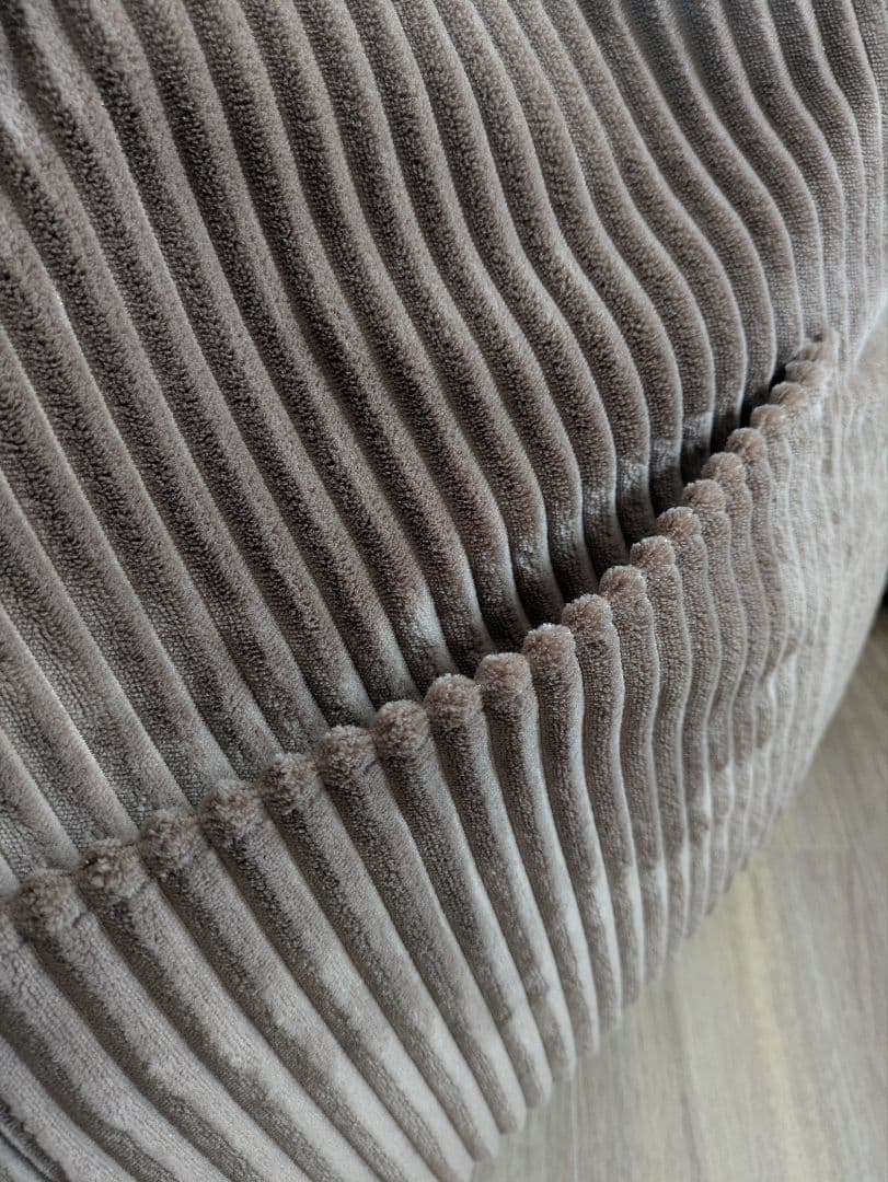 LOOSY 1人掛け ソファ ビーズクッション　オットマン付き ブラウン