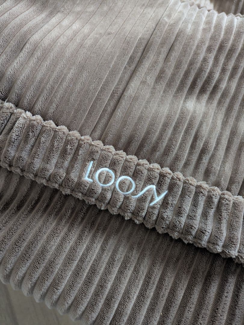 LOOSY 1人掛け ソファ ビーズクッション　オットマン付き ブラウン