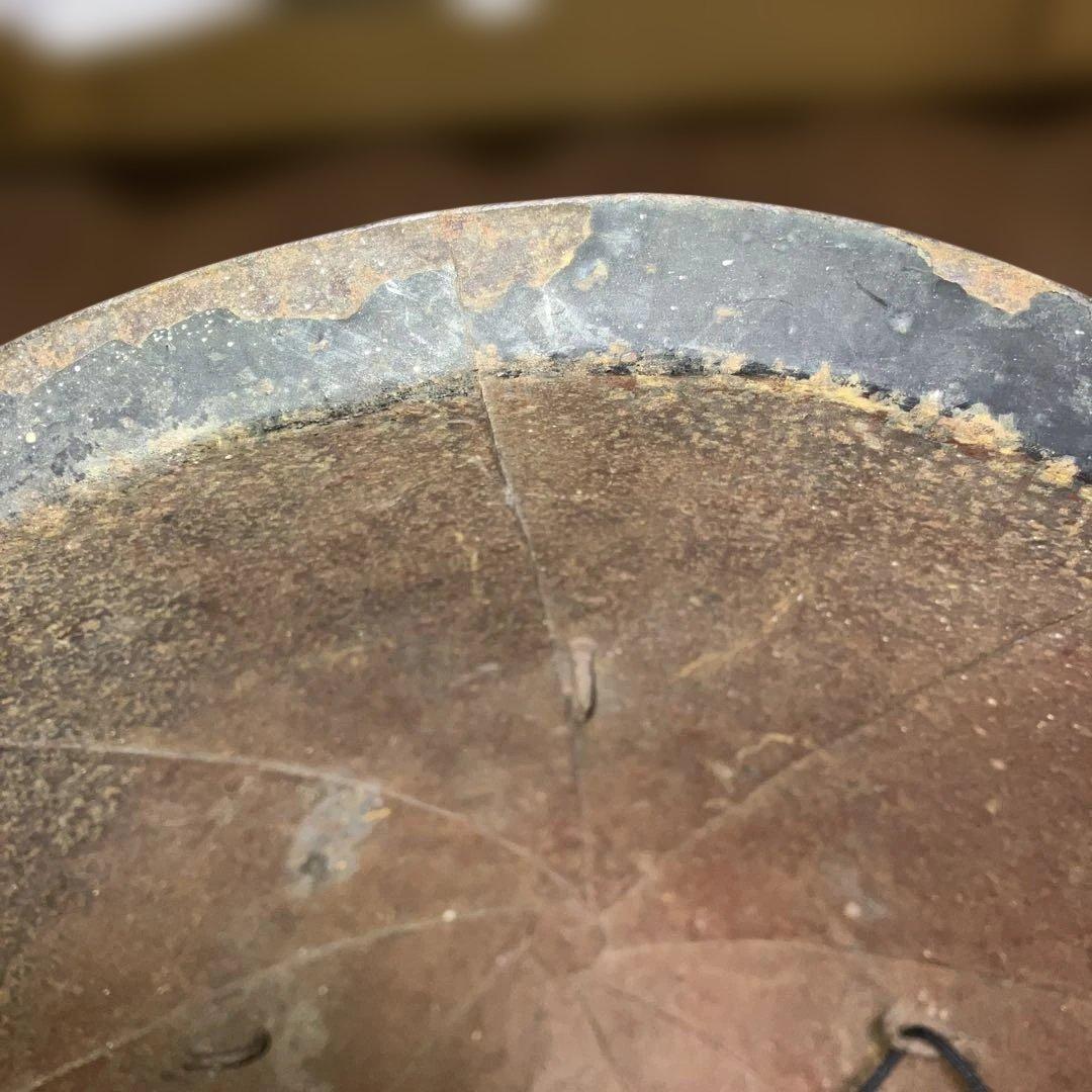 珍品 金漆丸に丸に三つ柏家紋鐵陣笠 - メルカリ