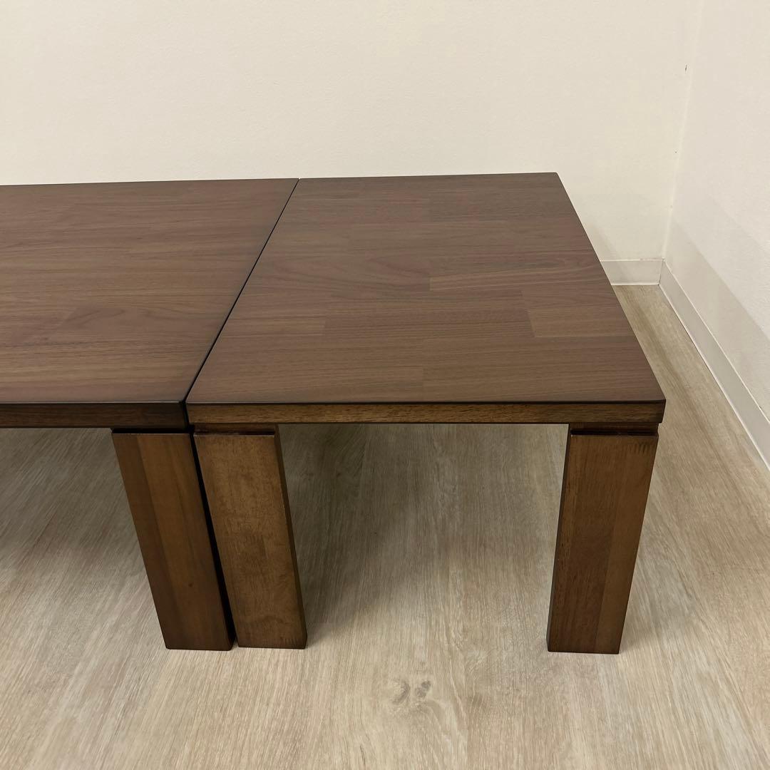 展示品★105cm折脚テーブル 補助テーブル付 105〜150cm 親子テーブル