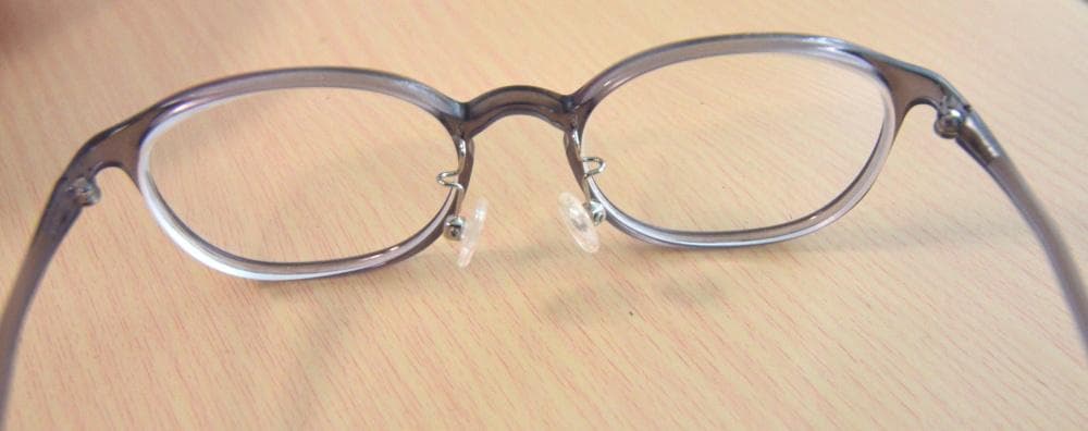 軽量メガネフレーム　度あり　グレーパープル　　ウェリントン　ボストン