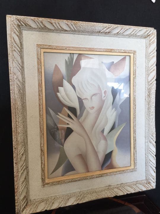 絵画 油絵 湯川 輝義 《青兒》F6 No.17