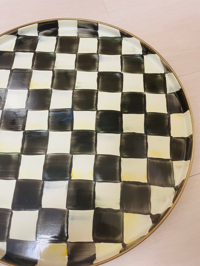 【新品】McKenzie-Childs チェック柄　トレイ