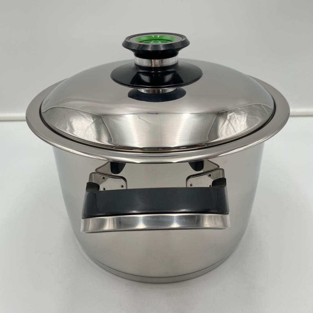 極美品 AMC ドイツ製 高級ステンレス両手鍋 4.2L 蓋付き