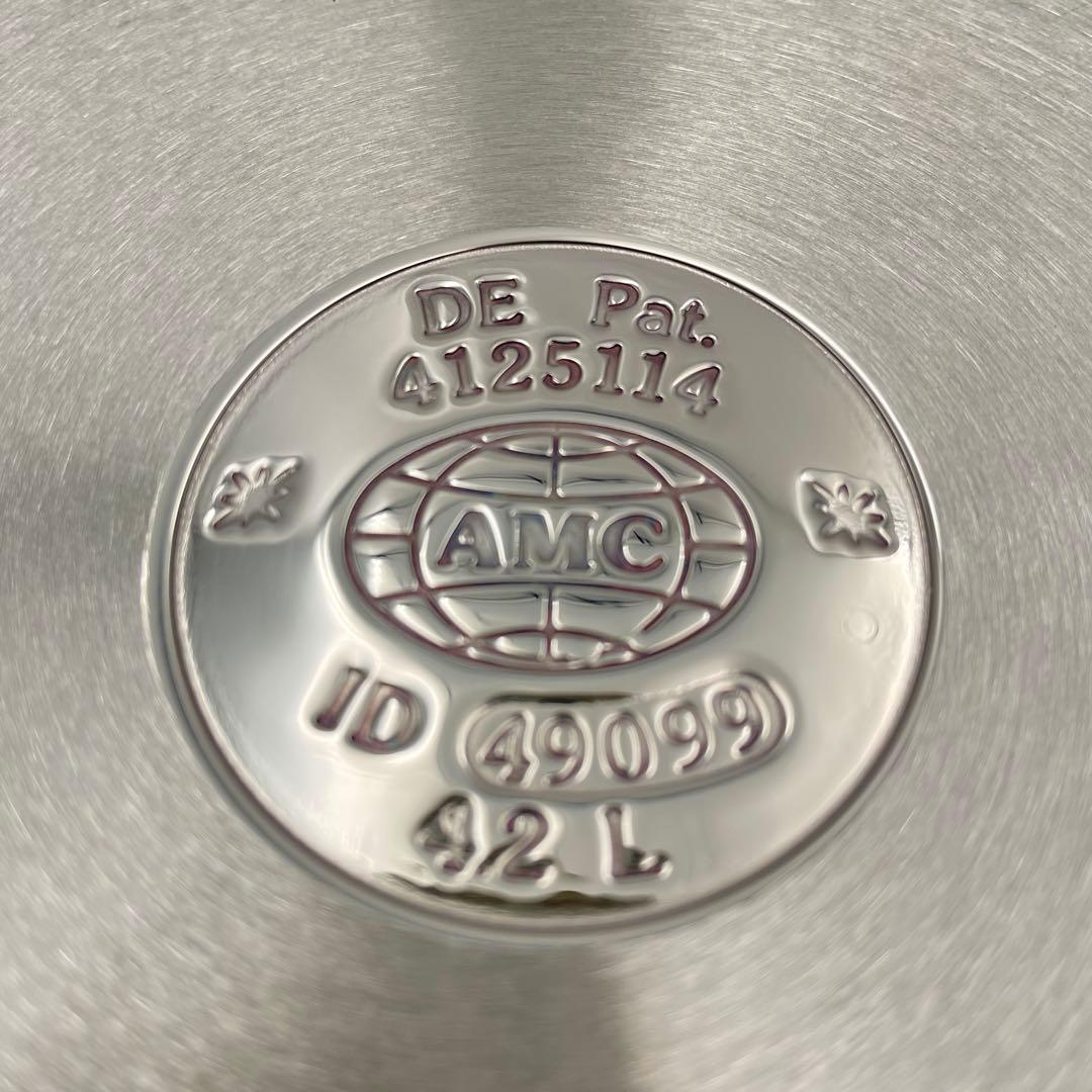 極美品 AMC ドイツ製 高級ステンレス両手鍋 4.2L 蓋付き