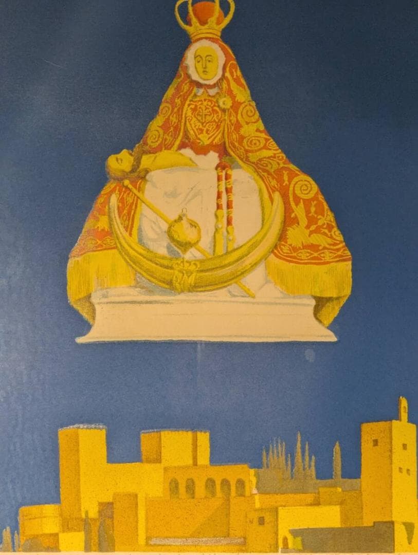 真作】版画 坂口屋弘 リトグラフ アルハンブラの想い出 幻想風景 Z101