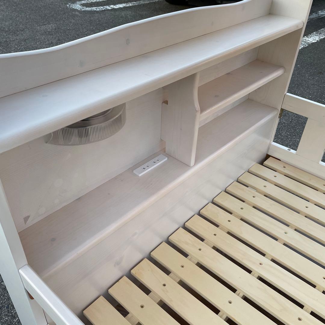 直接引取限定！中古　木製　2段ベッド　LED照明付