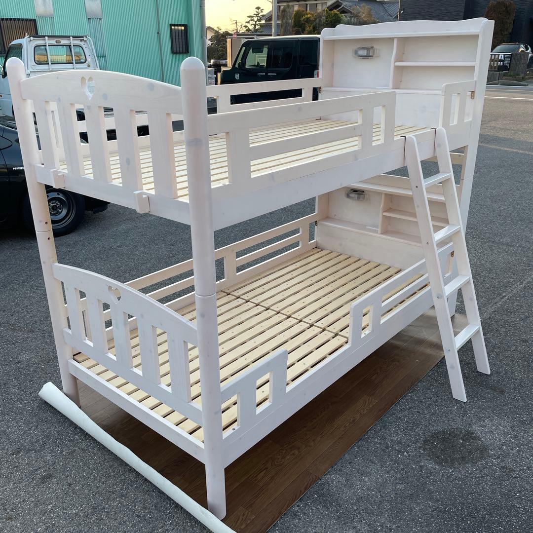 直接引取限定！中古　木製　2段ベッド　LED照明付