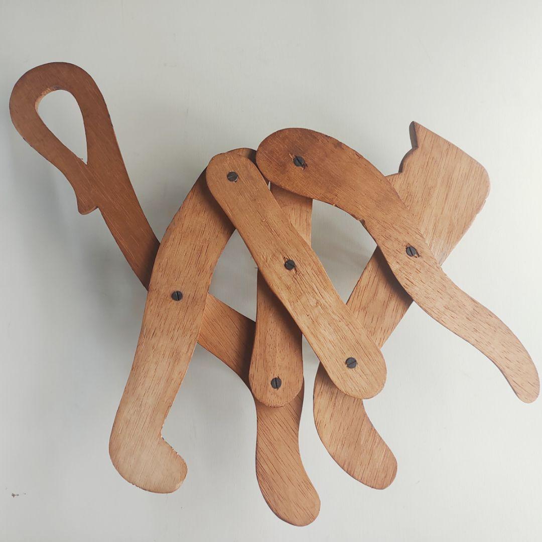 ネコの木製フック