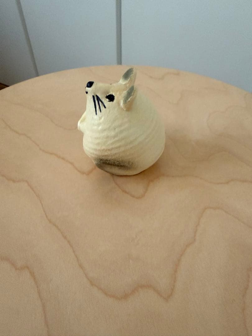 【美品】リサ・ラーソン 3匹のねずみ ホワイト 陶器 北欧 ねずみ オブジェ