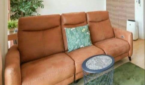 3人掛け 電動 リクライニング ソファ キャメル 引き取り希望