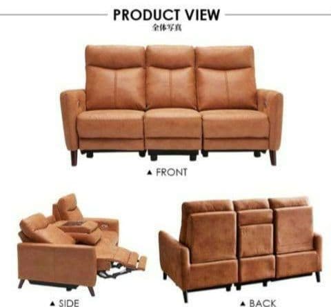 3人掛け 電動 リクライニング ソファ キャメル 引き取り希望