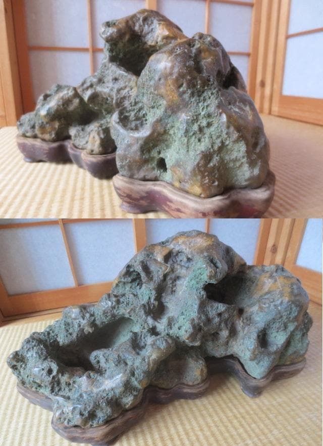 R7/09/9-1　ピリカ石　複雑形状石　大型水石　幅47㎝