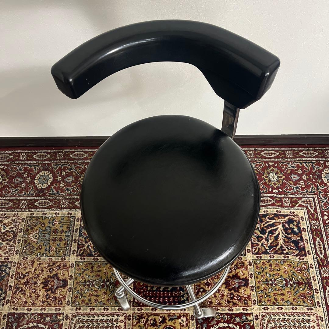 ビンテージ古家具◼︎ガス圧昇降式 ドクターチェア ドクタースツール 丸椅子 丸イス