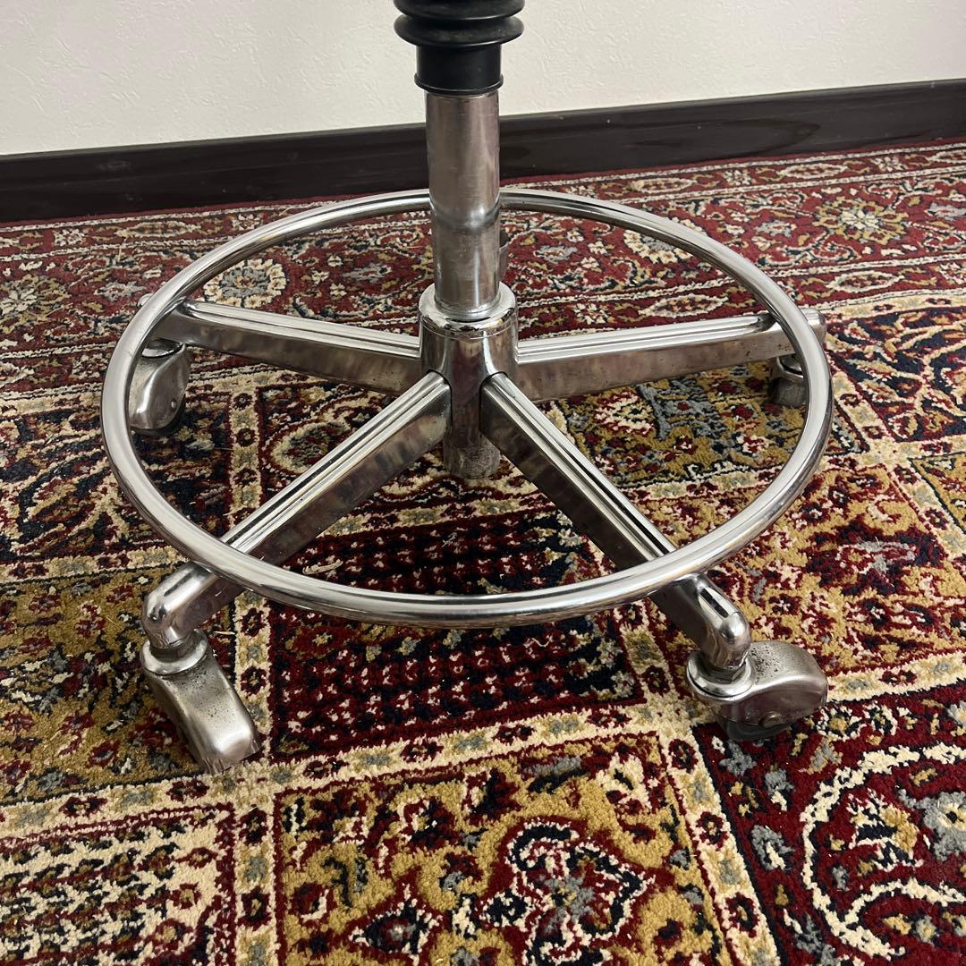 ビンテージ古家具◼︎ガス圧昇降式 ドクターチェア ドクタースツール 丸椅子 丸イス