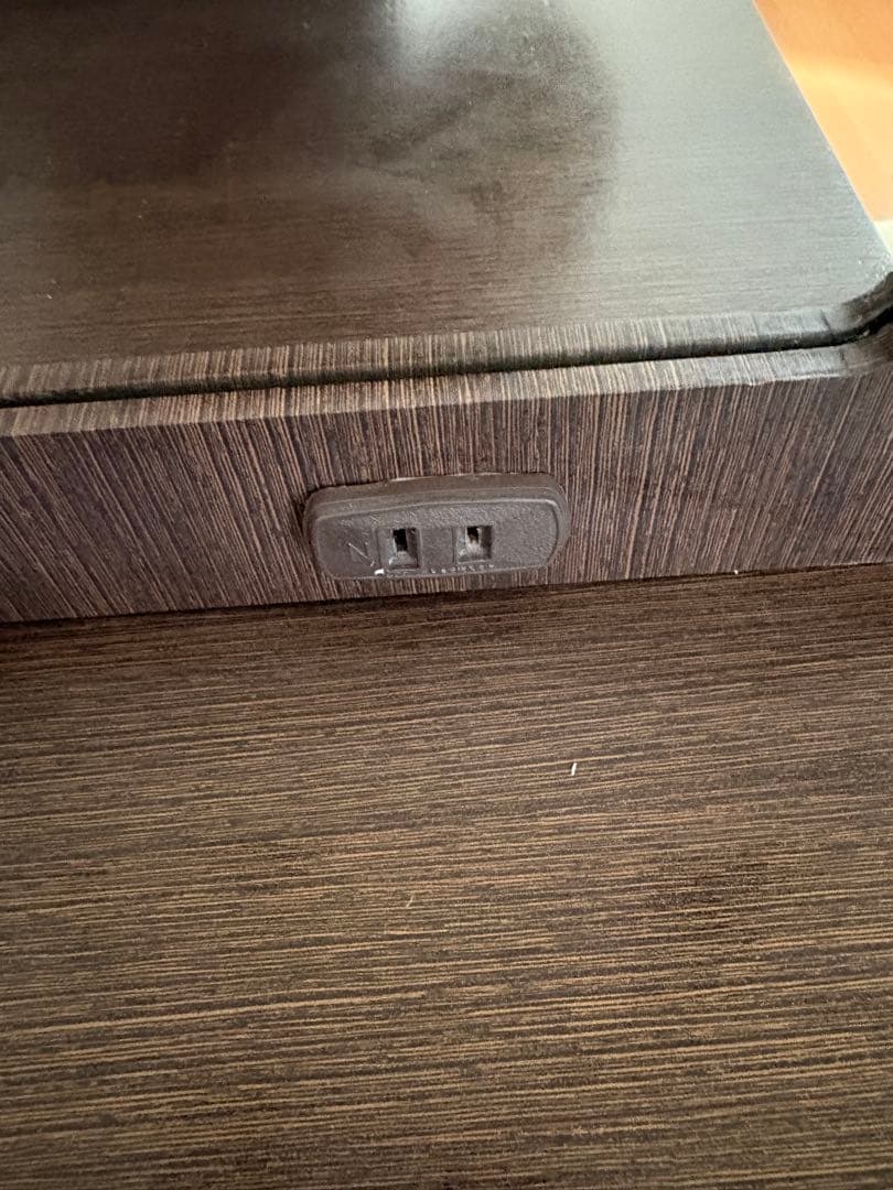 ダークブラウン ドレッサー・鏡台 引き出し付き 板文家具 ドレッサー