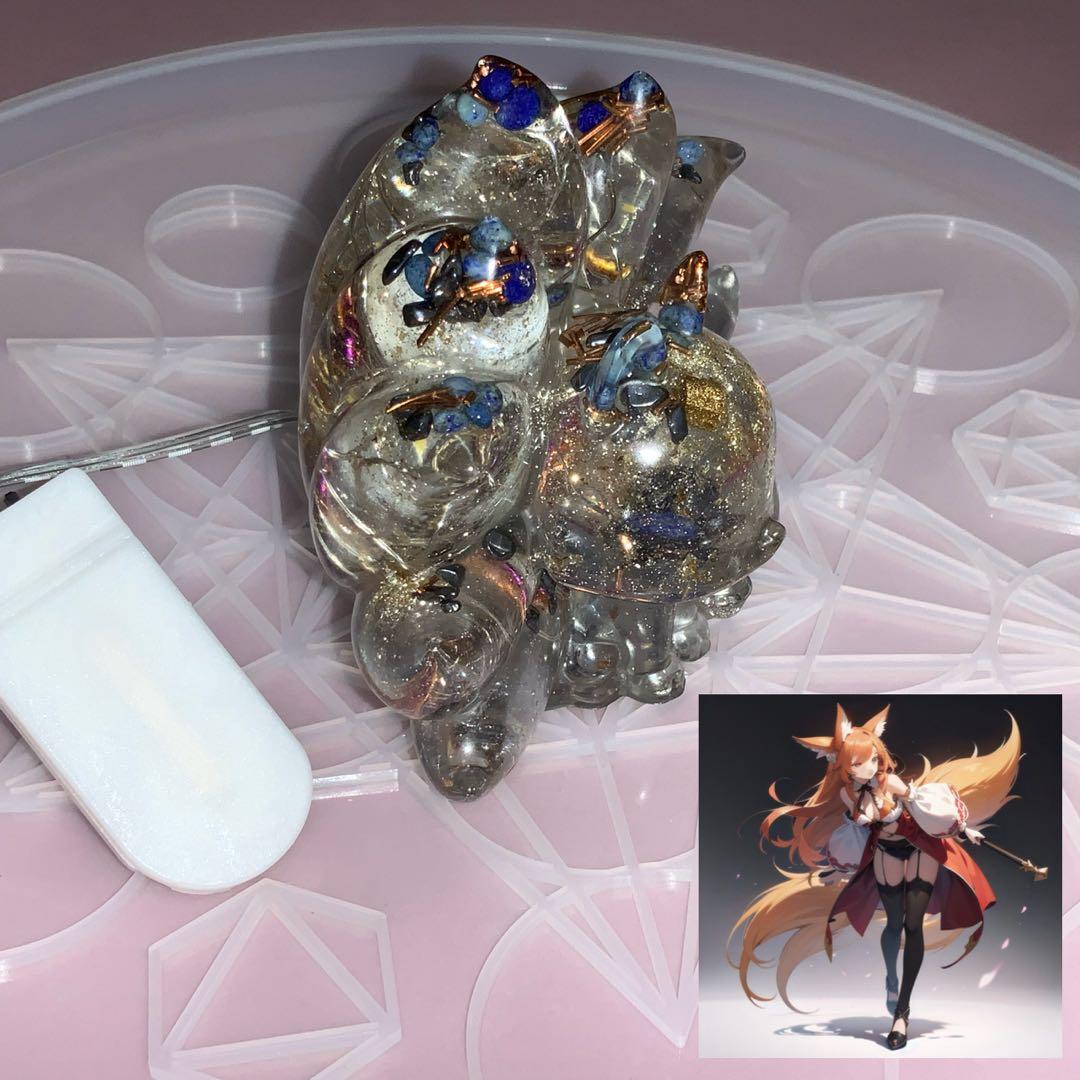 2377タイムリープ量子力学▓光導きし翡翠九尾▓糸魚川産翡翠巨石★願望成就器御守